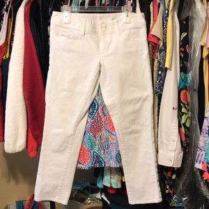 Lilly Pulitzer white worth straight crop jeans